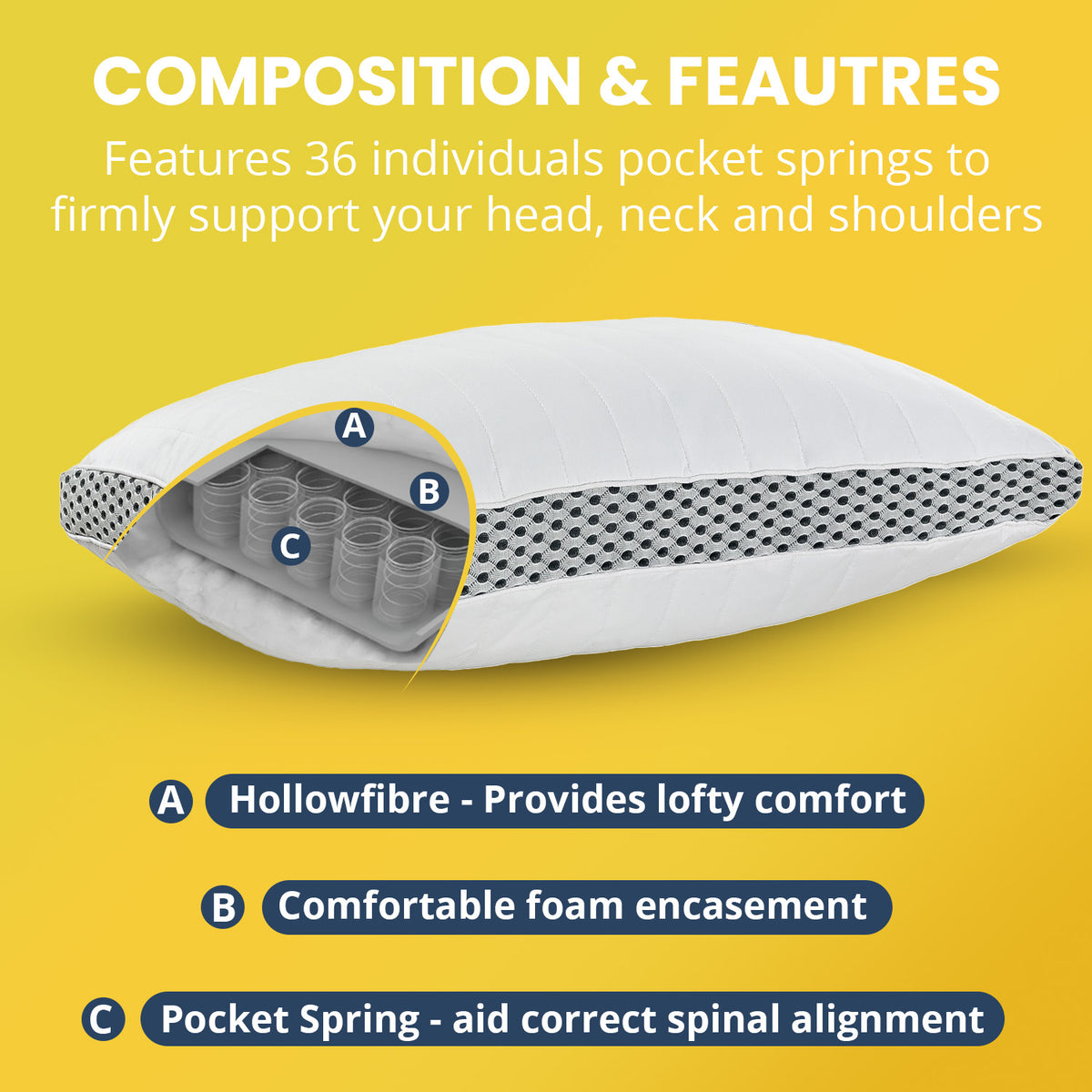 Velosso Pocket Spring Pillow