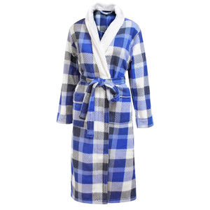 Velosso Checkered Flannel Bath Robe