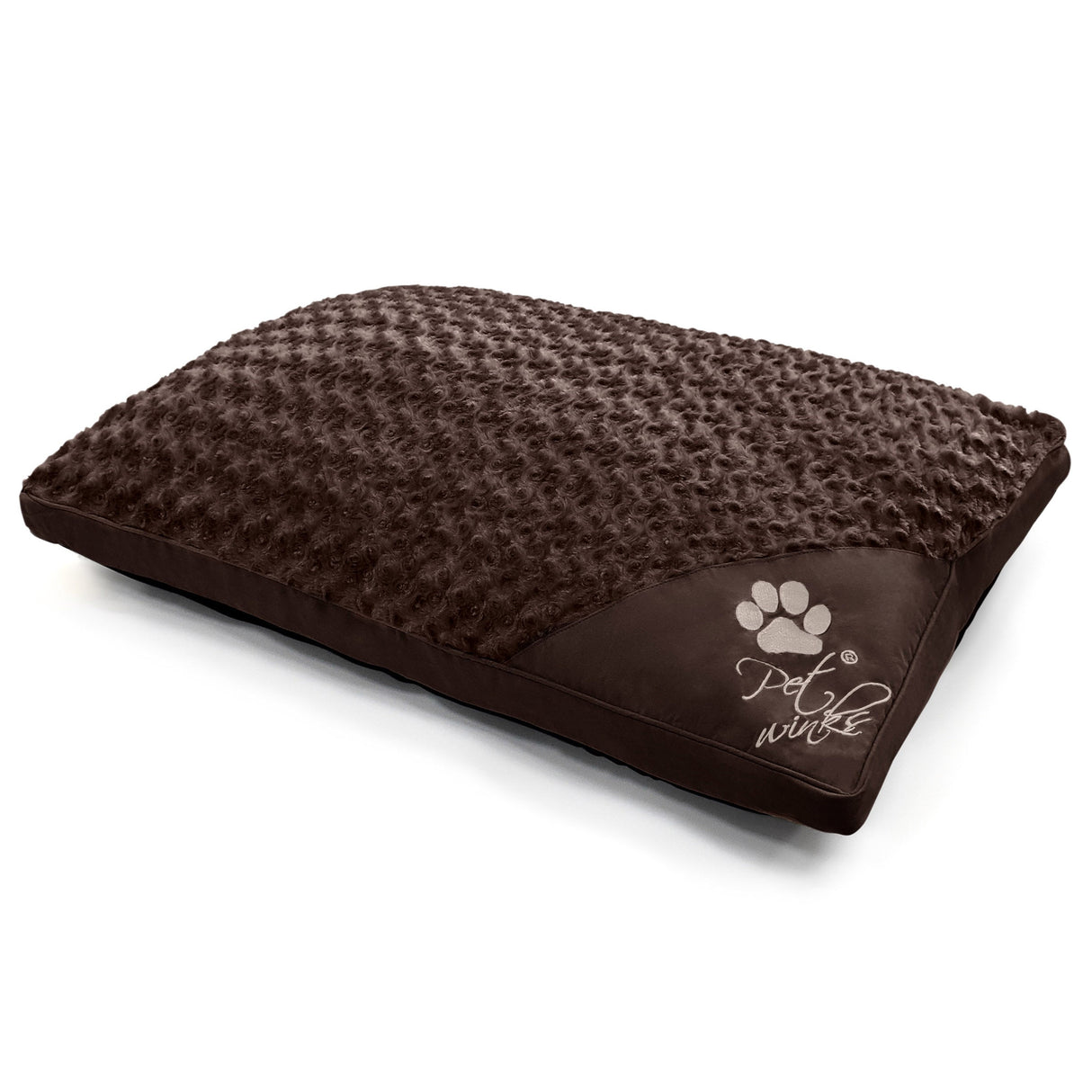 Pet Winks Posy Faux Fur Pet Bed with Removable Cover
