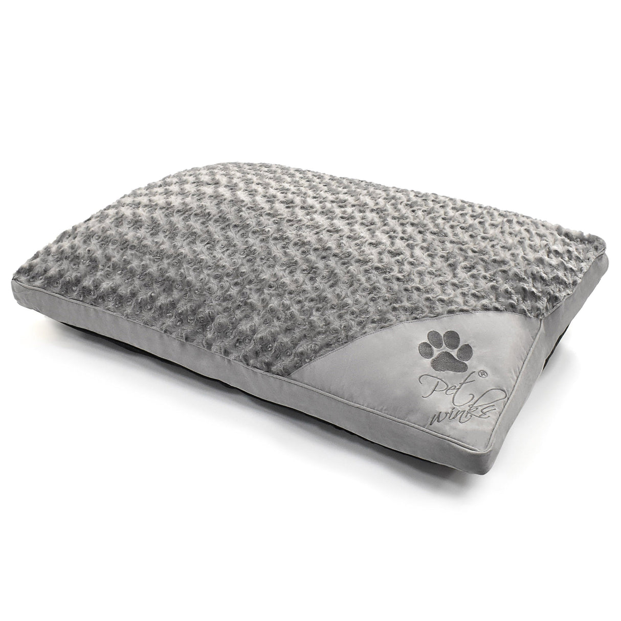 Pet Winks Posy Faux Fur Pet Bed with Removable Cover
