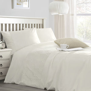 Velosso Quilted Floral Duvet Cover & Pillowcase Set
