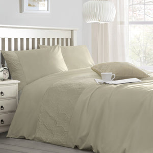 Velosso Quilted Floral Duvet Cover & Pillowcase Set
