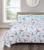 Velosso Sacramento Floral Printed Quilted Bedspread Set