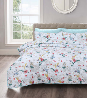 Velosso Sacramento Floral Printed Quilted Bedspread Set