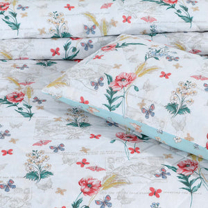 Velosso Sacramento Floral Printed Quilted Bedspread Set