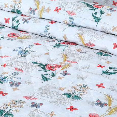 Velosso Sacramento Floral Printed Quilted Bedspread Set