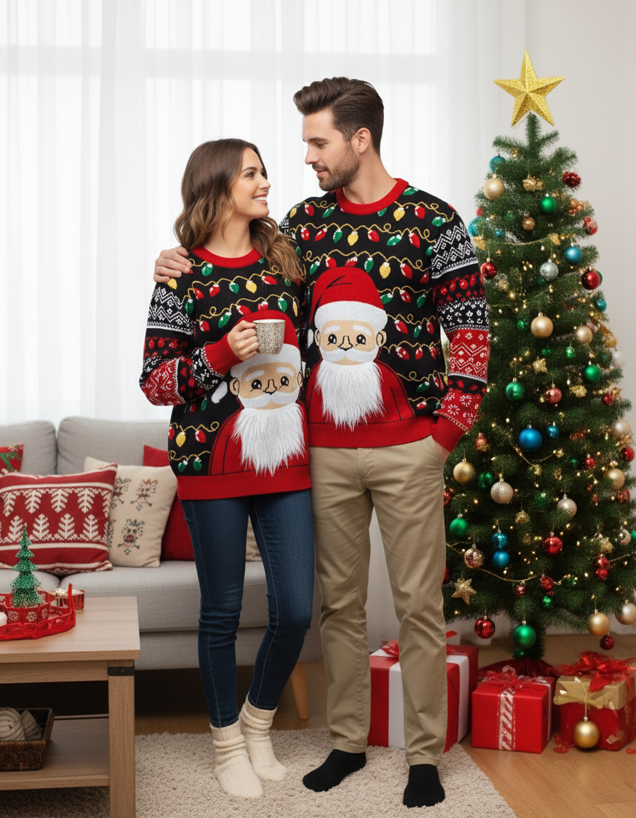 Velosso Fun Christmas Santa Lights Jumper