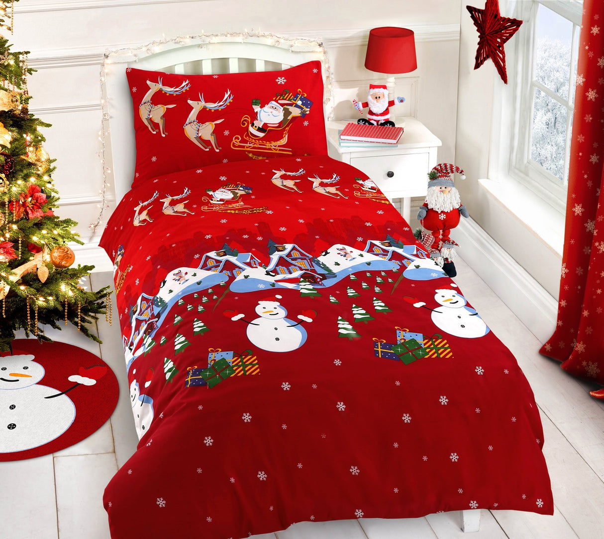 Velosso Santa And Friends Duvet Cover & Pillowcase Set
