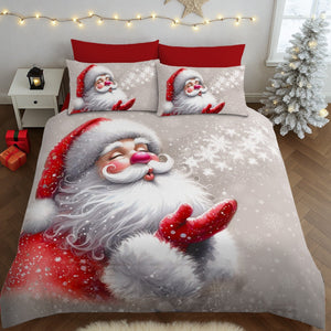 Velosso Festive Santa Kiss Duvet Cover And Pillowcase Set