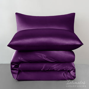 Intimates Satin Complete Bedding Set Duvet Cover & Pillowcase Set