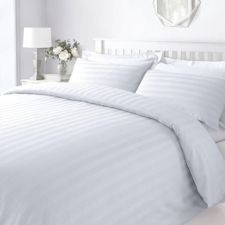 Sweet Dreams Hotel Collection Thick Stripe 100% Cotton 300 Thread Count Duvet Cover