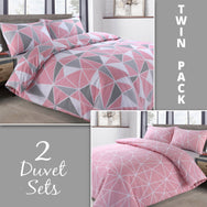 Velosso Saxton Two Pack Duvet Cover & Pillowcase Set