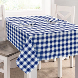 Kitchen Trends Seersucker Gingham Check 100% Cotton Tablecloth