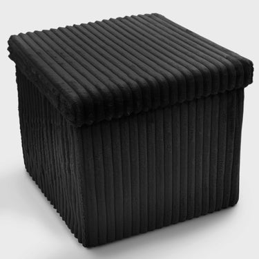 Foldable Corduroy Storage Ottoman