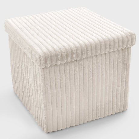Home Republic Foldable Corduroy Storage Ottoman