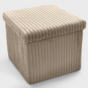Home Republic Foldable Corduroy Storage Ottoman