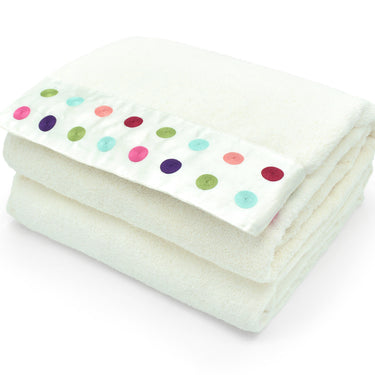 Multi Spots Embroidered Cotton Towels