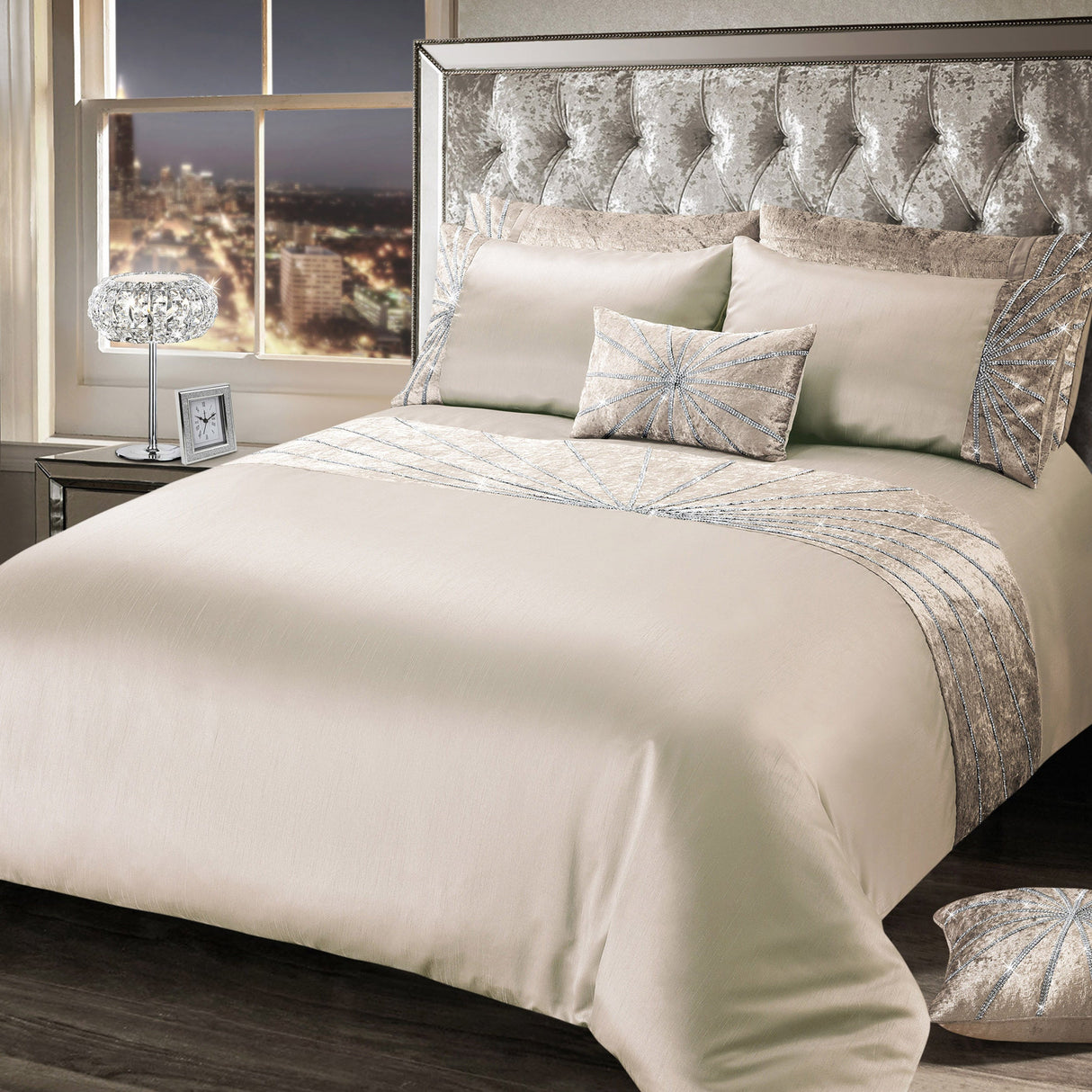 Intimates Diamante Starburst Duvet Cover & Pillowcase Set