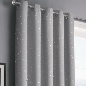 Velosso Stars Blackout Ring Top Curtains