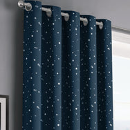 Velosso Stars Blackout Ring Top Curtains