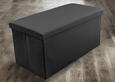 Home Republic Foldable Faux Leather Storage Ottoman
