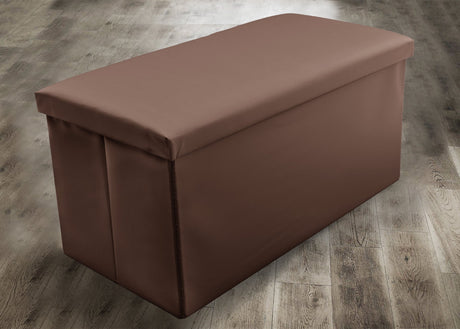 Home Republic Foldable Faux Leather Storage Ottoman