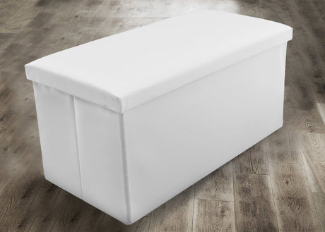 Home Republic Foldable Faux Leather Storage Ottoman