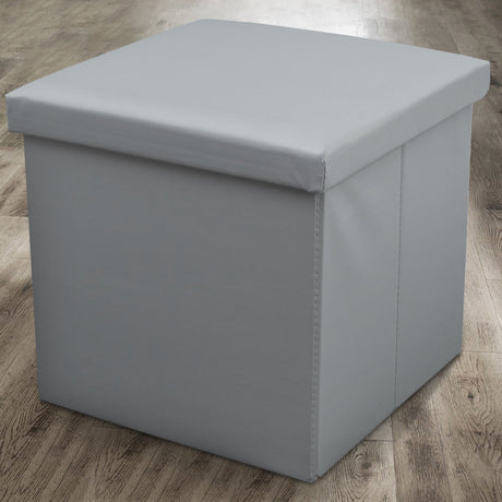 Home Republic Foldable Faux Leather Storage Ottoman