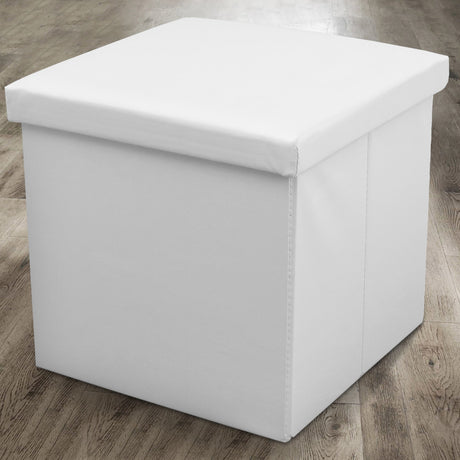 Home Republic Foldable Faux Leather Storage Ottoman