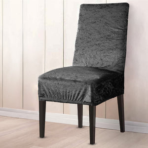 Home Republic Crushed Velvet Stretch Fitted Chair Covers