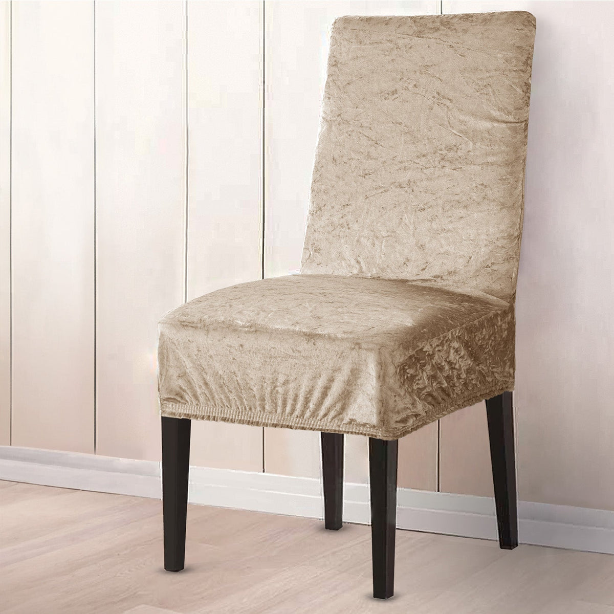 Home Republic Crushed Velvet Stretch Fitted Chair Covers
