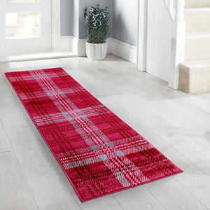Home Republic Tartan Check Runner Low Pile
