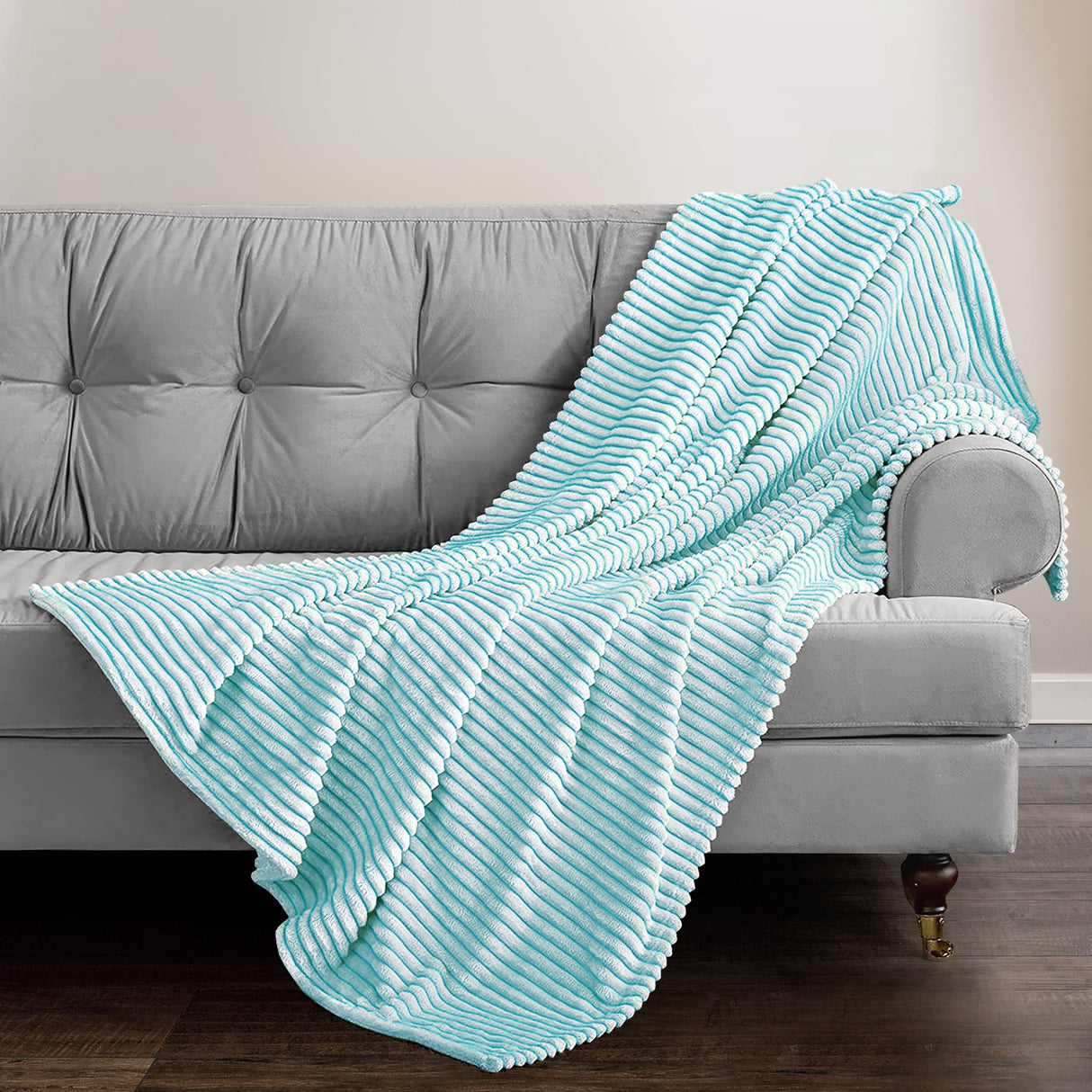 Velosso Corduroy Back Printed Throw Blanket