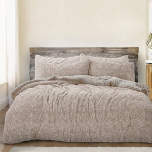 Velosso Teddy Marl Duvet Cover & Pillowcase Set