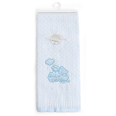 Teddy Bear Embroidered Baby Shawl