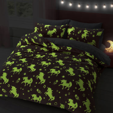 Glow In The Dark Cosy Unicorn Duvet Cover & Pillowcase Set