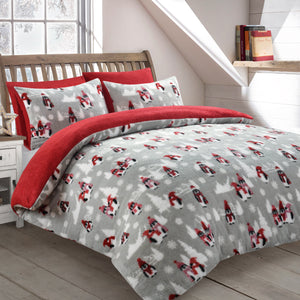 Velosso Penguins Teddy Duvet Cover & Pillowcase Set