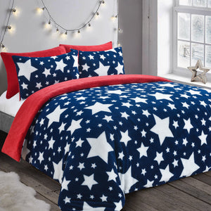 Velosso Galaxy Teddy Duvet Cover & Pillowcase Set