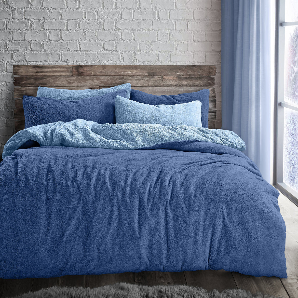 Velosso Teddy Reversible Duvet Cover & Pillowcase Set
