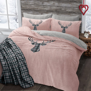 Stag Head Teddy Duvet Cover & Pillowcase Set