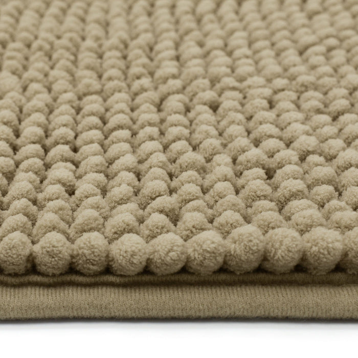 Luxury Non-Slip Soft Natural Pedestal Mat Shaggy Noodle Super Absorbent Microfiber Bathroom Mat