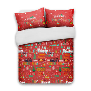 Velosso Festive Deck The Halls Duvet Cover and Pillowcase Set