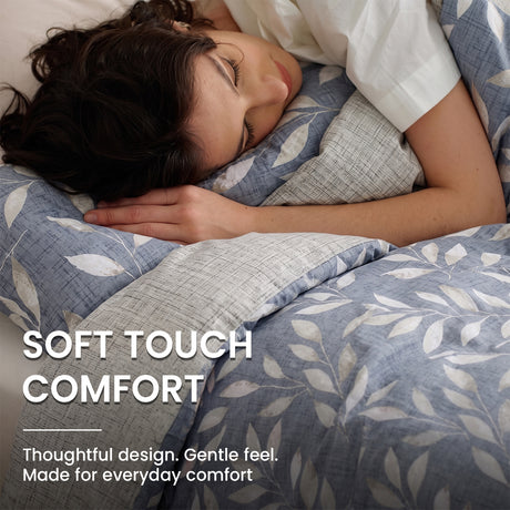 Velosso Trailing Leaves Duvet Cover and Pillowcase Set