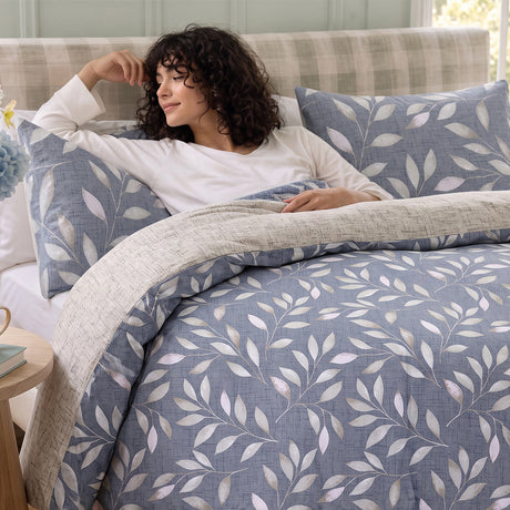 Velosso Trailing Leaves Duvet Cover and Pillowcase Set