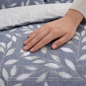 Velosso Trailing Leaves Duvet Cover and Pillowcase Set