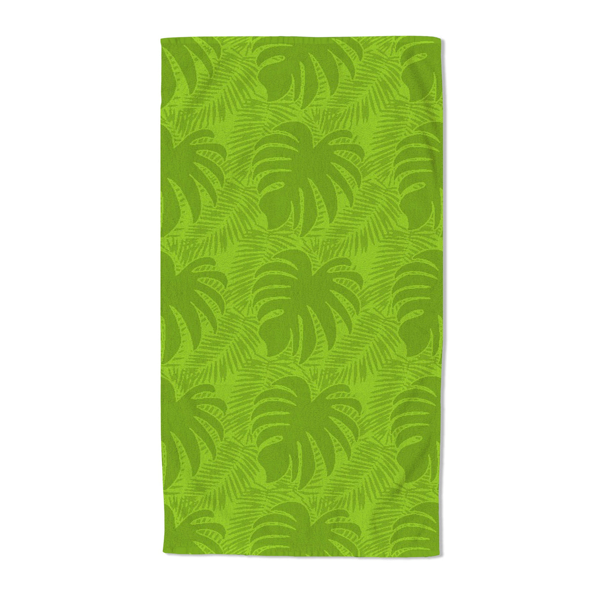 Velosso Tropical Leaves Embossed Jacquard Beach Towel