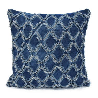 Denim Tuft Cushion Cover