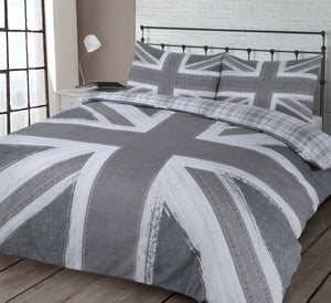 Velosso Union Jack Reversible Duvet Cover & Pillowcase Set