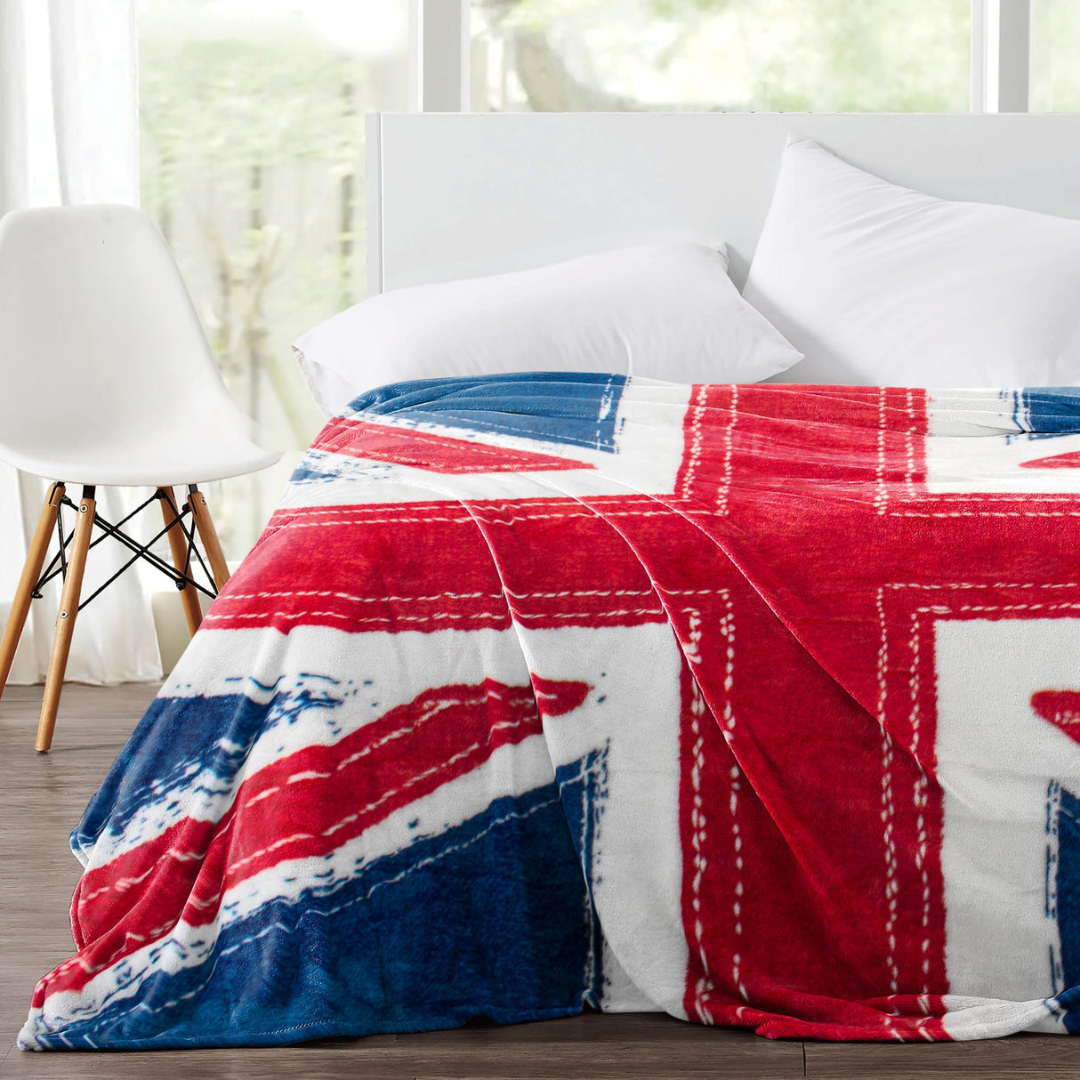 Velosso Union Jack Flannel Blanket Throw