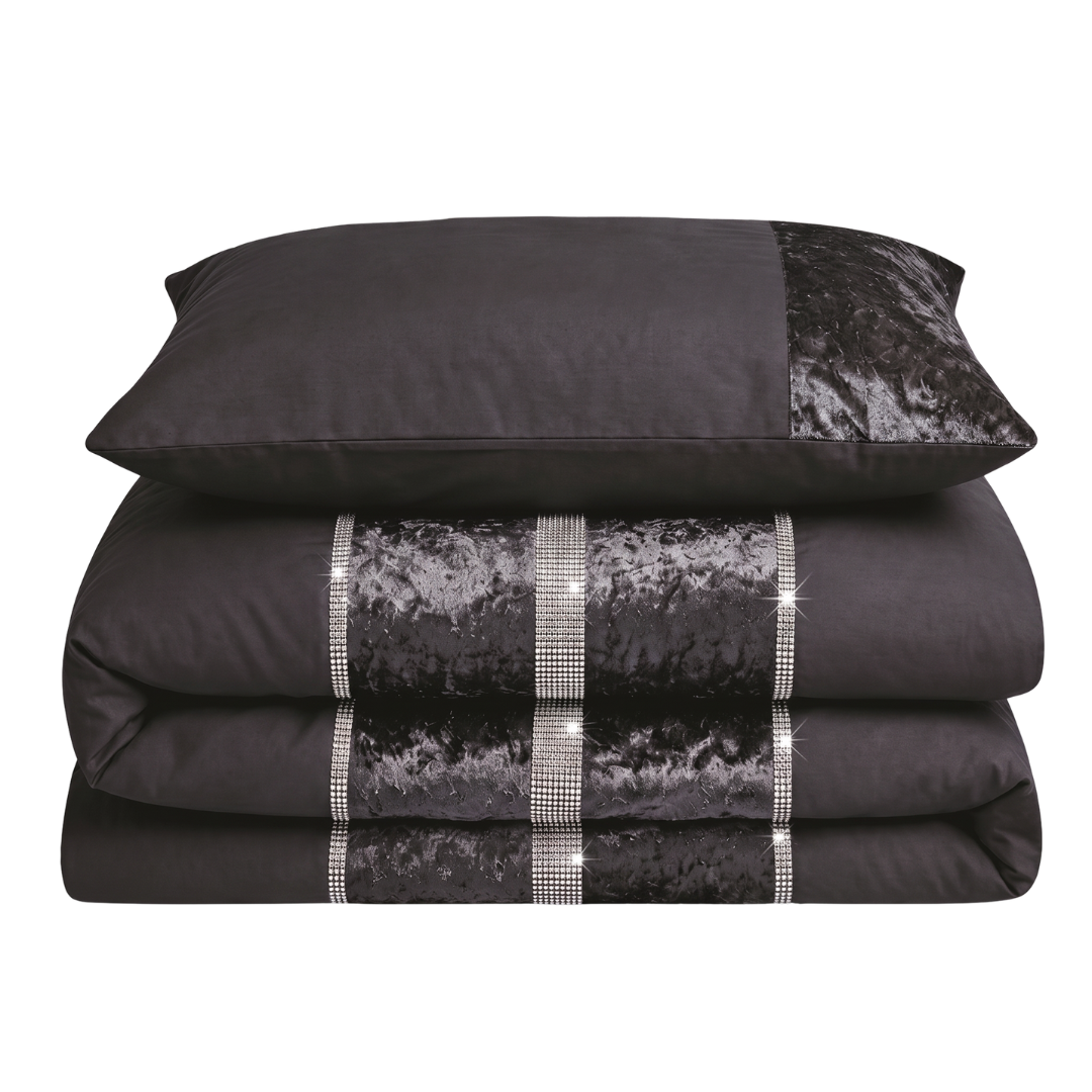 Intimates Topaz Crushed Velvet Duvet Cover & Pillowcase Set